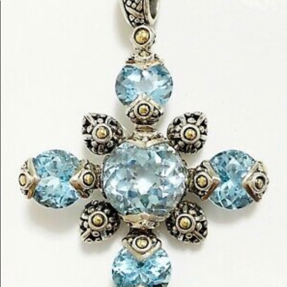 John Hardy Sterling Silver Blue Topaz Pendant